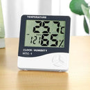 Higrometro Digital Termometro Medidor Humedad Reloj Alarma