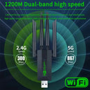 Usb Wifi 4 Antenas Dual Band 2.4g+5g Full Alcance