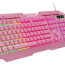 Kit De Teclado Y Mouse C/cable Gamer Usb X Tech Rosa Xtk540s