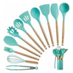 Set Utensilios De Cocina Silicona X12 Pzs Antiadherente Disponible