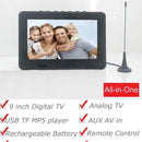 Tv Digital Lcd Portatil 9 Pul. Tdt Bat. Recarg - Av In - Usb