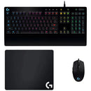Logitech Gaming: Teclado G213 + Mouse G203 + Pad Mouse G240 Mouse Lightsync Teclado Negro