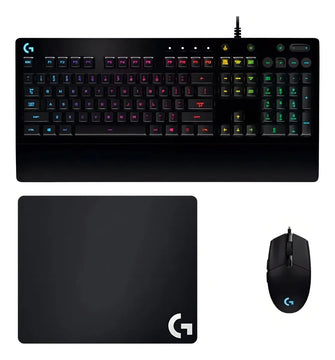 Logitech Gaming: Teclado G213 + Mouse G203 + Pad Mouse G240 Mouse Lightsync Teclado Negro