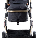 Coche Bebé Moises Plegable Ebaby Color Gris Oscuro Chasis Dorado