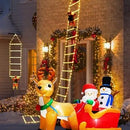 Set Luces Led De Escalera Navideña 10' Con Santa Claus