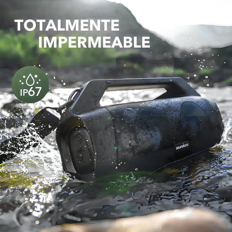 Parlante Soundcore Motion Boom Plus A3129011 A3129 portátil con bluetooth waterproof negra