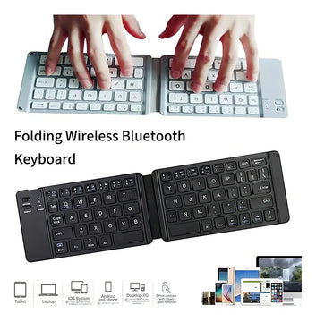 Teclado Inalambrico Bluetooth Plegable Para Pc Cel Letra Ñ Teclado Gris Idioma Inglés Internacional