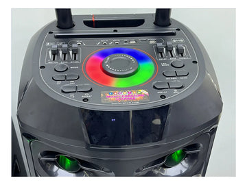 Parlante Cabina 15 Pulgadas 2 Mic Inalambricos 100w Ch-150 Negr