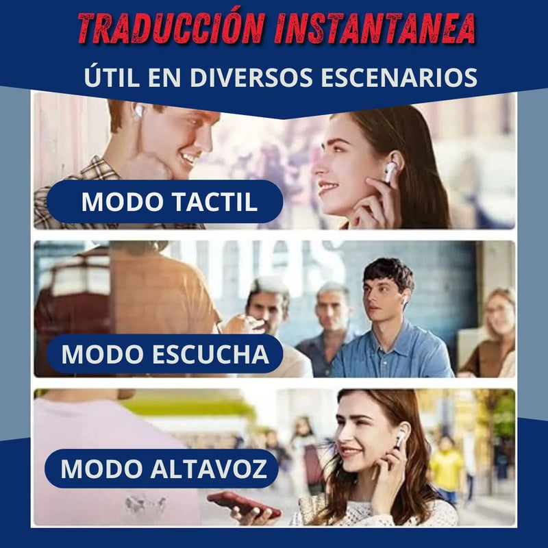 Auriculares Audifonos De Traduccion Simultanea De Idiomas Negro