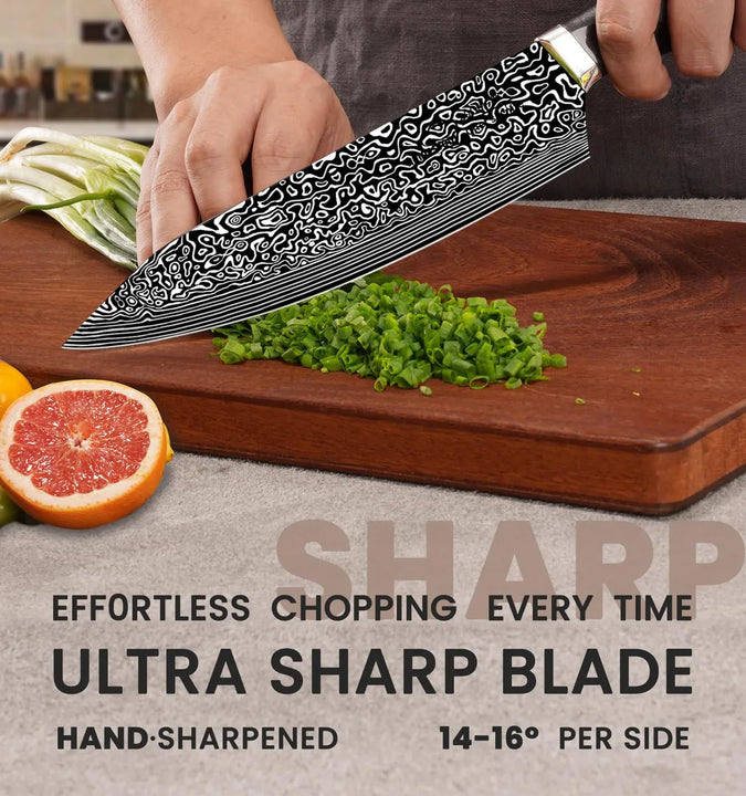 Juego De Cuchillos De Cocina 15 Piezas Acero Inoxidable Plateado