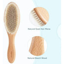 Set De Cepillo Y Peine De Madera Para Bebés - Suave Y Efecti