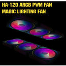 Combo 3 Ventilarores Jazzcooling Argb Ha-120 Gamer
