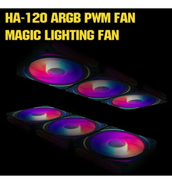 Combo 3 Ventilarores Jazzcooling Argb Ha-120 Gamer