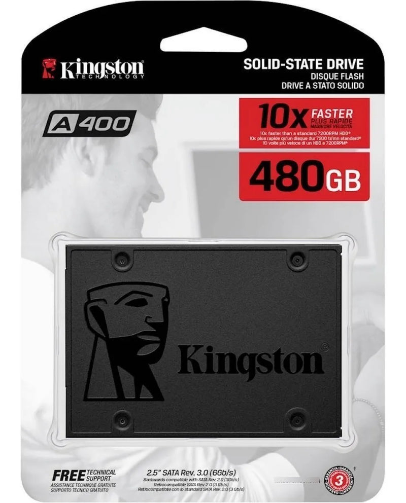 Unidad De Estado Solido Ssd Kingston A400 480gb Sata 6gb/s Negro