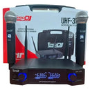 Micrófono Inalámbrico Doble De Mano Pro Dj Uhf-35m Negro
