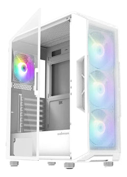 Zalman - I3 Neo - Caja De Pc De Torre Media Atx - Panel Late White