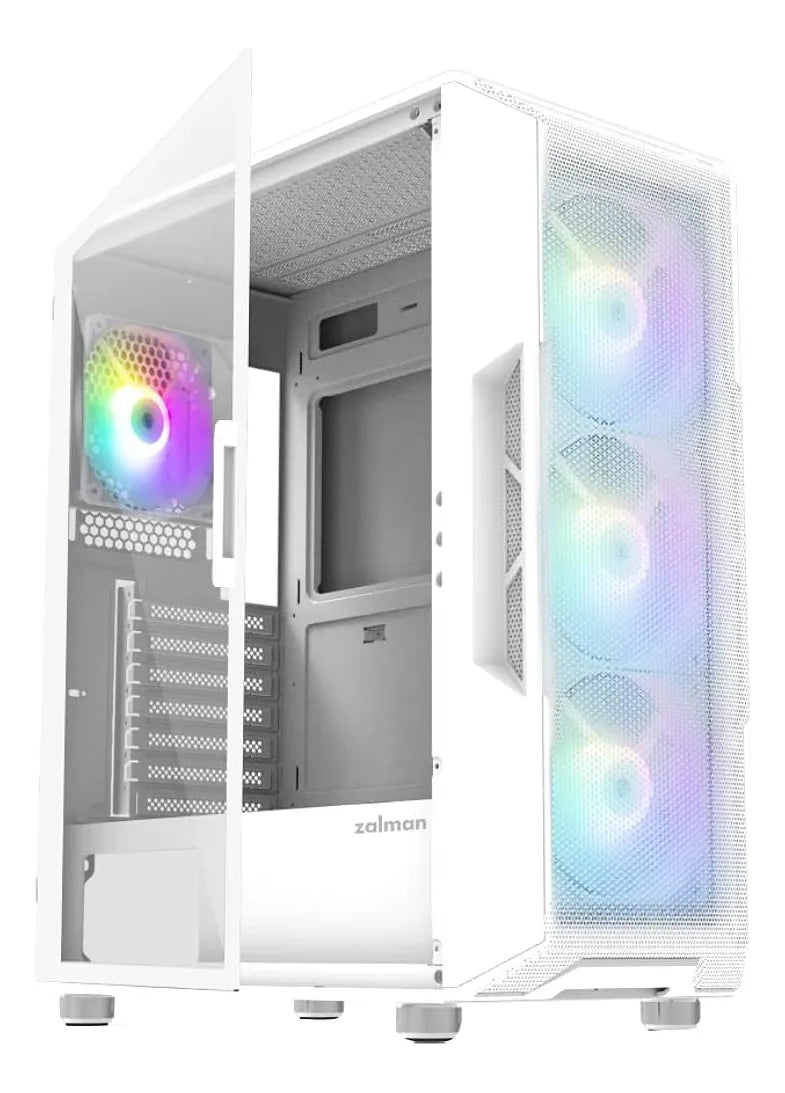 Zalman - I3 Neo - Caja De Pc De Torre Media Atx - Panel Late White