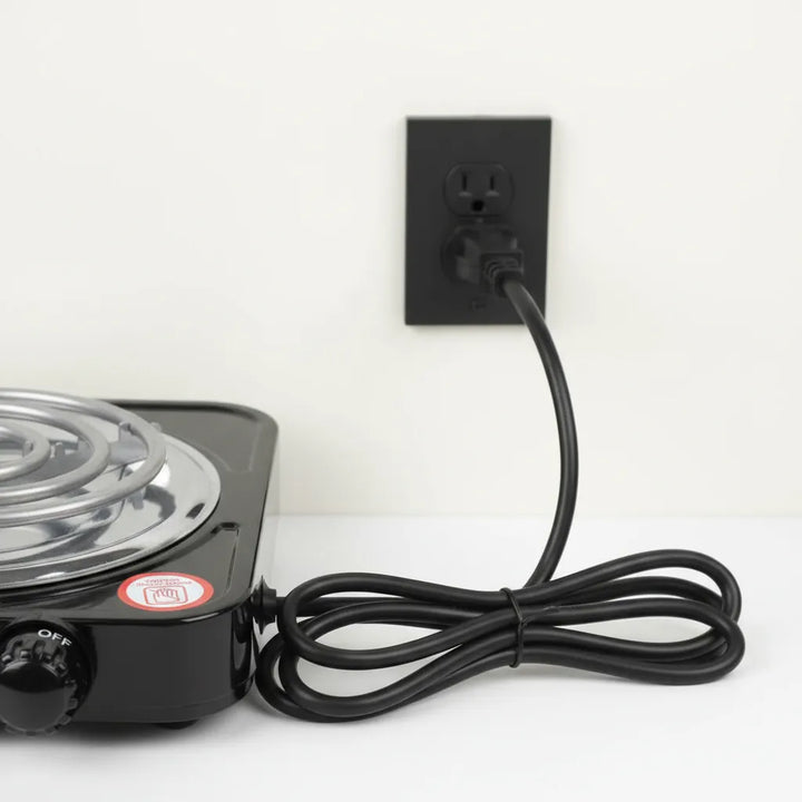 Estufa Electrica Sencilla De Un Puesto Cocina 1000w 60hz Negro