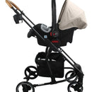 Coche Para Bebe Tipo Moises + Portabebe Prima Bebesit Beige