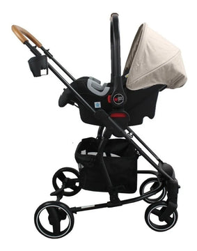 Coche Para Bebe Tipo Moises + Portabebe Prima Bebesit Beige