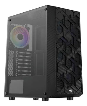 Chasis Gamer Aerocool Hive Rgb Vidrio 3 Fans Argb Negro