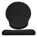 Kit Mouse Pad Y Reposa Muñecas De Teclado Ergonómico Color Colores Diseño Impreso Liso
