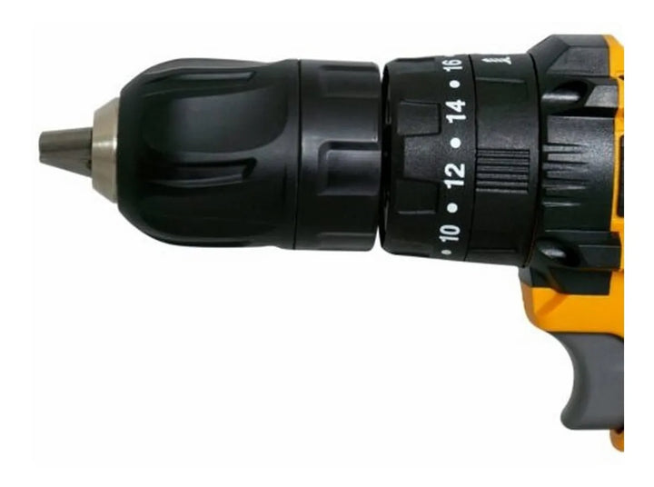 Taladro Percutor Inalambrico 1/2 21v Furius Fcd21 + Maleta Naranja