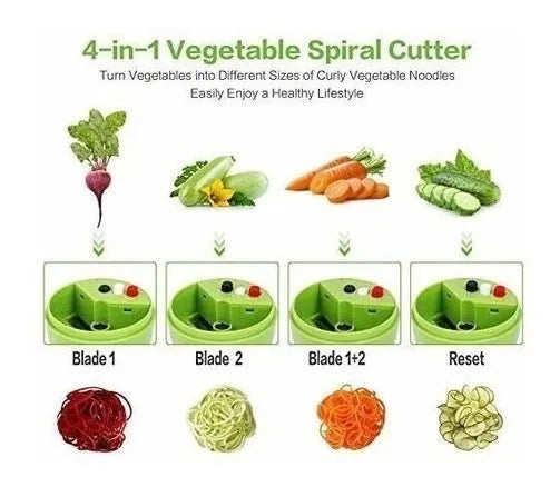 Cortador De Verduras De Mano 4 En 1 Manual