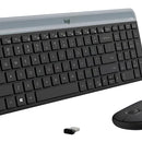Teclado Logitech + Mouse Mk470 Wirelees Slim Usb Color Del Teclado Negro