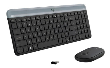 Teclado Logitech + Mouse Mk470 Wirelees Slim Usb Color Del Teclado Negro