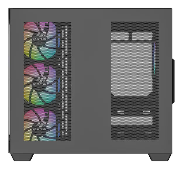 Gabinete Xyz Tesseract X Argb 7 Fans Controller 2d Glass Dual Chamber Usb C
