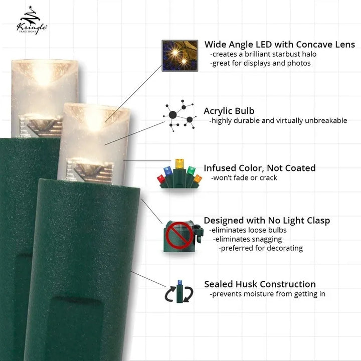 Extensión 50 Mini Luces Navideñas Led Kringle Traditions