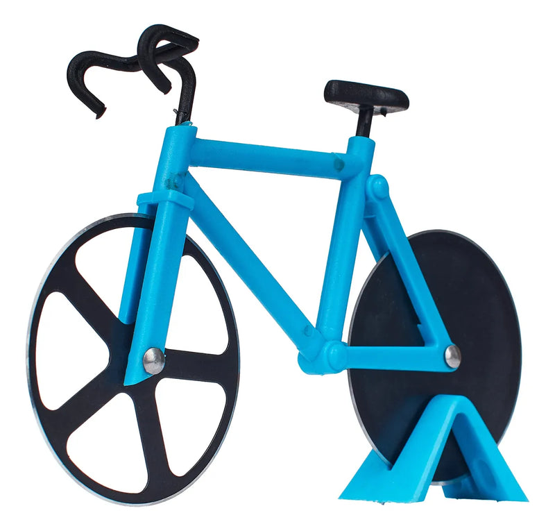 Cortador De Pizza Diseño Bicicleta. Azul Claro