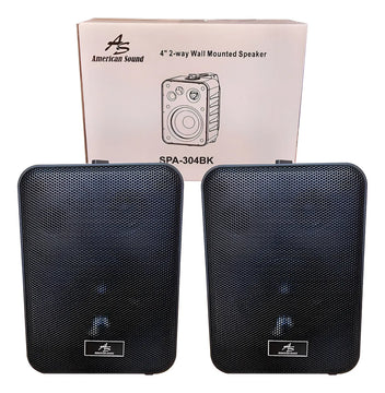 Parlante 4 Pulgadas 2 Vias 20w Mas Soporte American Sound Negro