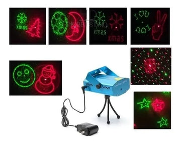 Proyector Laser 20 Figuras Navidad Verde Rojo Secuencias Verde/rojo