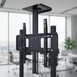 Soporte Piso Pedestal Tv Estante Mesa 32 A 70 Metalico Color Negro