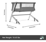 Cuna Colecho Y Moisés Portátil, Gris, Ajustable, Plegable.