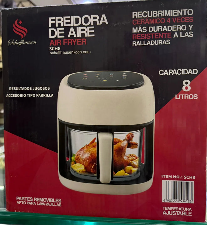 Freidora De Aire Sin Aceite Digital De 8 L Negro