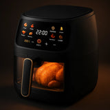 Freidora Olla Aire Caliente Sin Aceite Air Fryer 12 Litros Negro