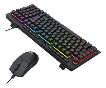 Kit Teclado/ Mouse/ Diadema/ Mousepad Redragon S147 Negro