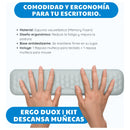 Apoya Muñecas Reposa Brazo Teclado Y Mouse Memory Foam Pad Gris No Aplica