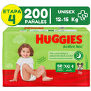 Pañales Huggies Etapa 4 X 200 U. Pañales Etapa 4. Pañales Xg Etapa 4/xg Sin Género