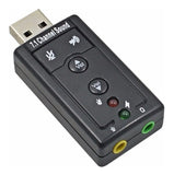 Adaptador Sonido Tarjeta De Audio 7.1 3d Usb Pc Canal Stereo