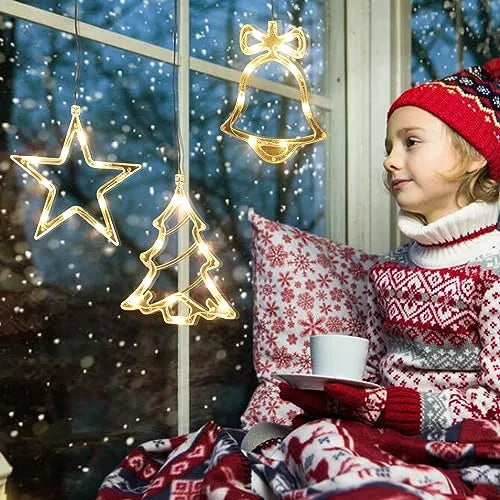 Steford Luces Navideñas Para Ventanas, 3 Piezas De Luces Led