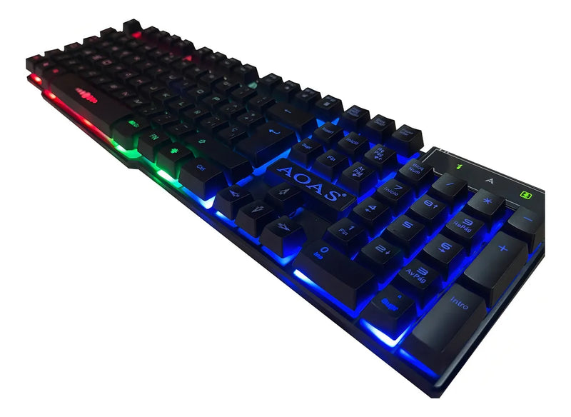 Combo Gamer 4-en-1 Aoas : Teclado, Mouse, Pad, Diadema