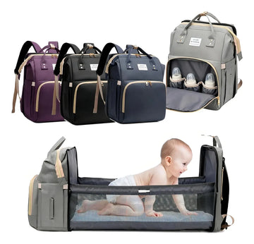 Maleta Bolso Pañalera Cambiador Baby Shower Cuna Expandible Color Segun disponibilidad Diseño de la tela Liso