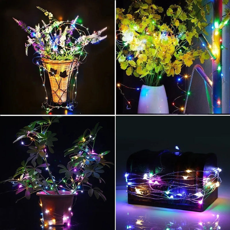 Extensión 100 Luces Navideñas Led Sf 33 Pies Con Control