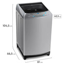 Lavadora Electrolux carga superior 16Kg premium care gris EWIX16F3ESG