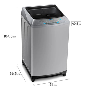 Lavadora Electrolux carga superior 16Kg premium care gris EWIX16F3ESG