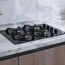 Estufa De Empotrar Cristal 60x43 Cm Gas Natural Haceb Color Negro